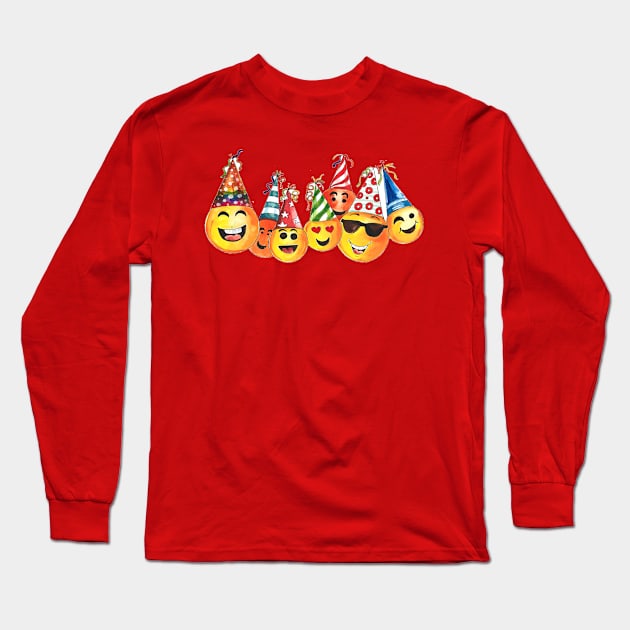 Happy Birthday celebration Card Long Sleeve T-Shirt by Mako Design 